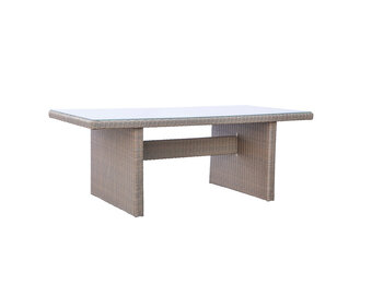 Jones dining tuintafel 4 personen | wicker | Ash Grey | 200cm