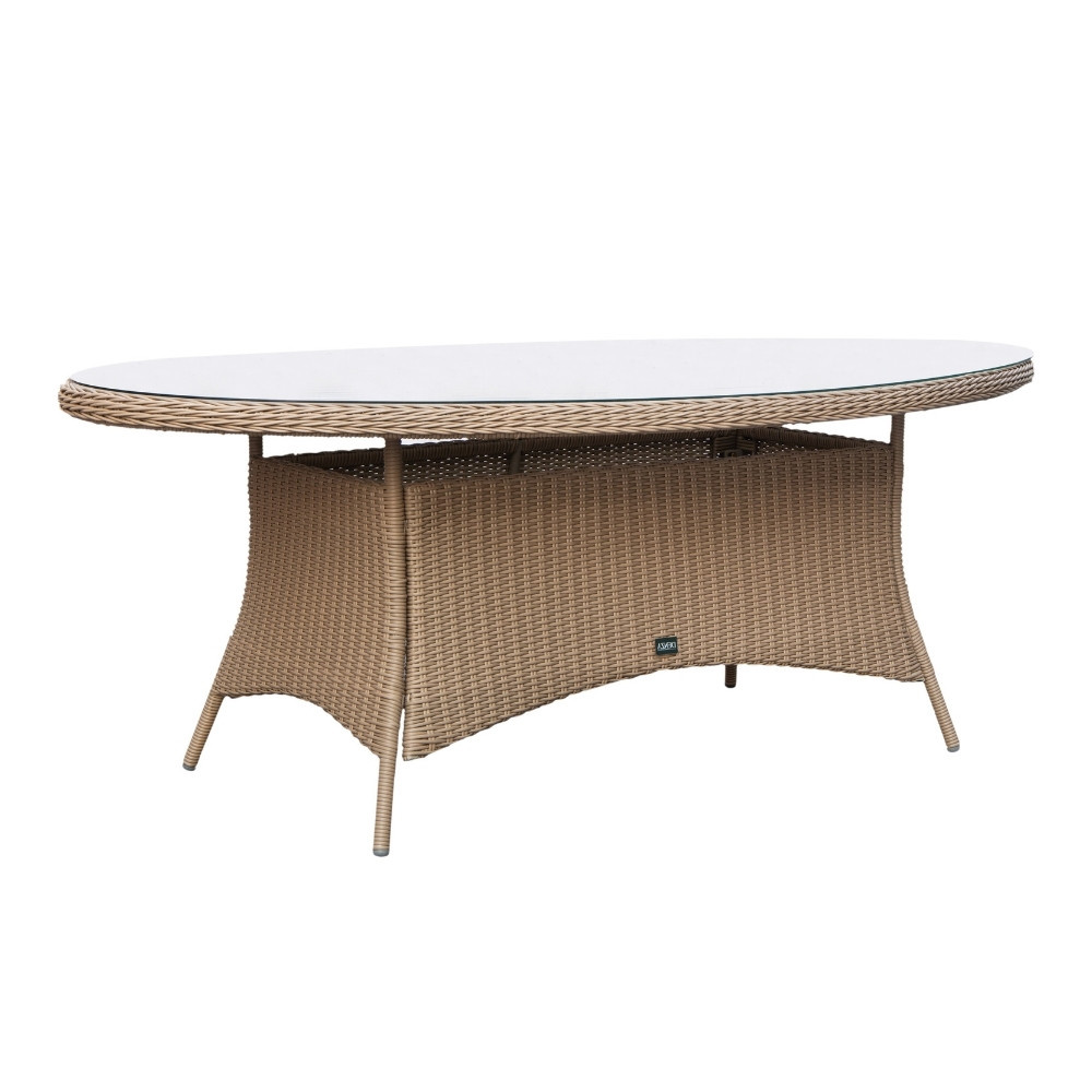 Madrid dining tuintafel 6 personen | wicker | Royal Sand | 200cm ovaal