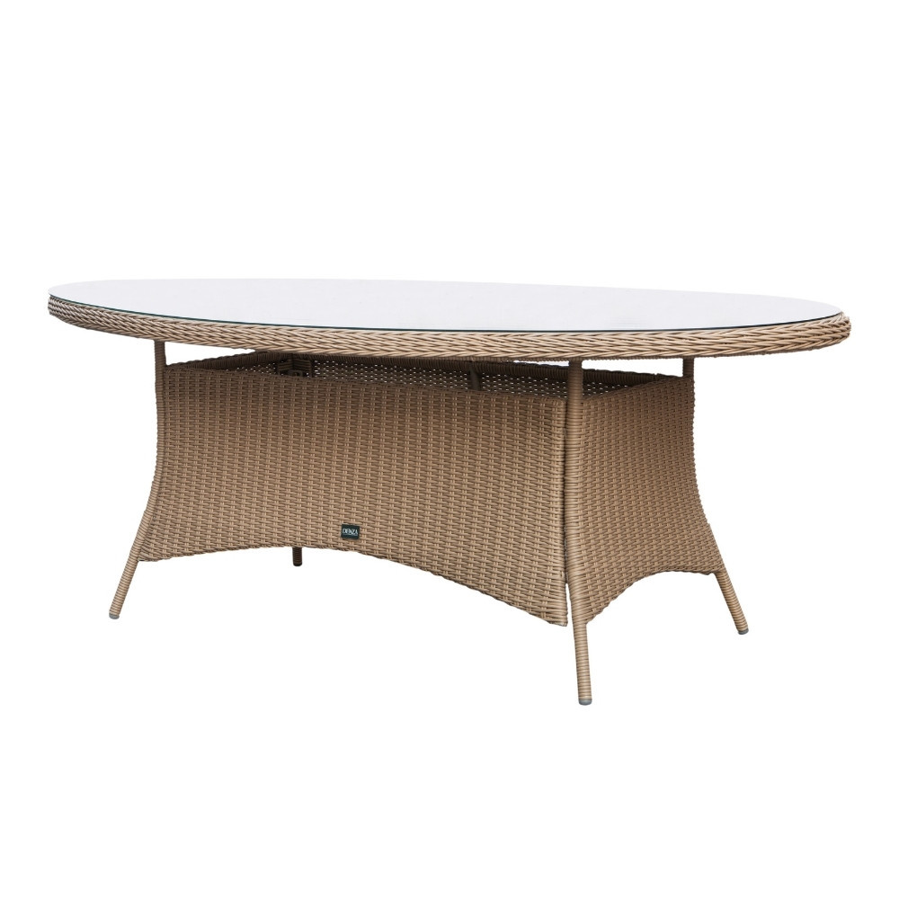 Madrid dining tuintafel 6 personen | wicker | Royal Sand | 200cm ovaal