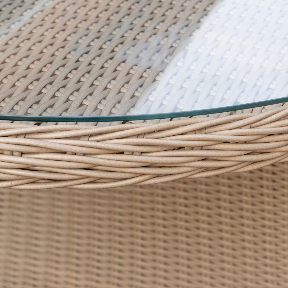 Madrid dining tuintafel 6 personen | wicker | Royal Sand | 200cm ovaal