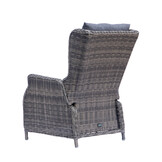 Belfort loungestoel tuin verstelbaar | wicker + aluminium | Kobo Grey