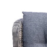 Belfort loungestoel tuin met voetenbank | wicker + aluminium | Kobo Grey