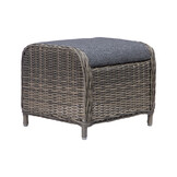 Belfort loungestoel tuin met voetenbank | wicker + aluminium | Kobo Grey