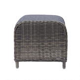 Belfort loungestoel tuin met voetenbank | wicker + aluminium | Kobo Grey