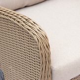 Glasgow lounge balkonset - verstelbaar 2 personen | wicker + aluminium | Royal Sand | 5-delig