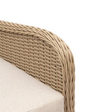 Glasgow loungestoel tuin met voetenbank | wicker + aluminium | Royal Sand