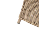 Glasgow loungestoel tuin met voetenbank | wicker + aluminium | Royal Sand