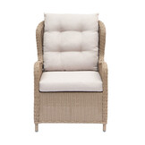 Glasgow loungestoel tuin | wicker + aluminium | Royal Sand