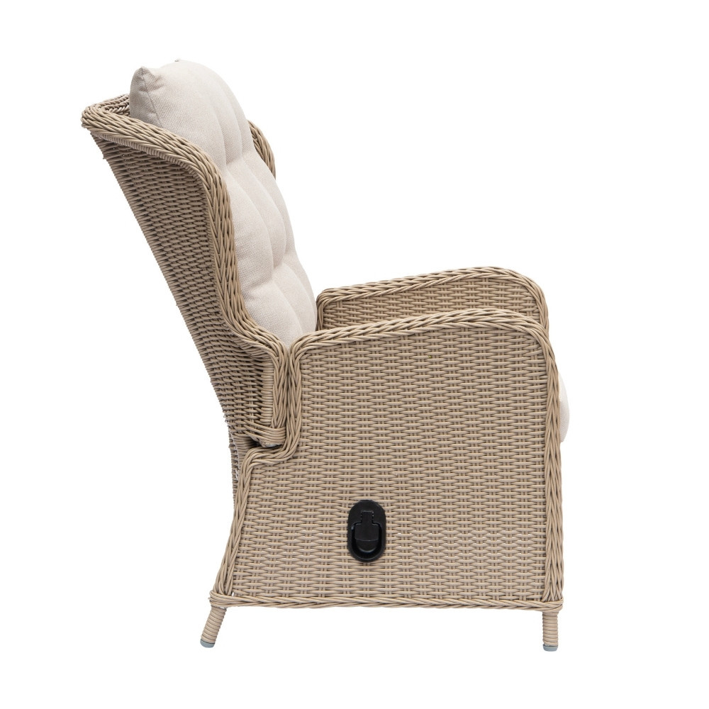 Glasgow loungestoel tuin set van 2 | wicker + aluminium | Royal Sand