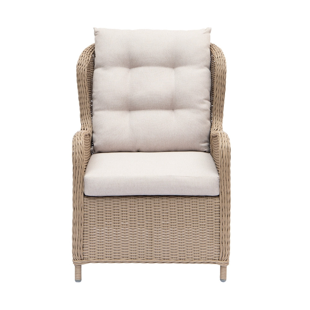 Glasgow loungestoel tuin set van 2 | wicker + aluminium | Royal Sand