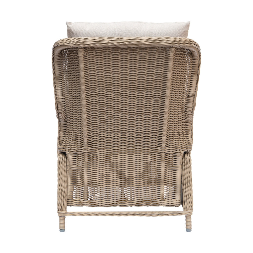 Glasgow loungestoel tuin set van 2 | wicker + aluminium | Royal Sand