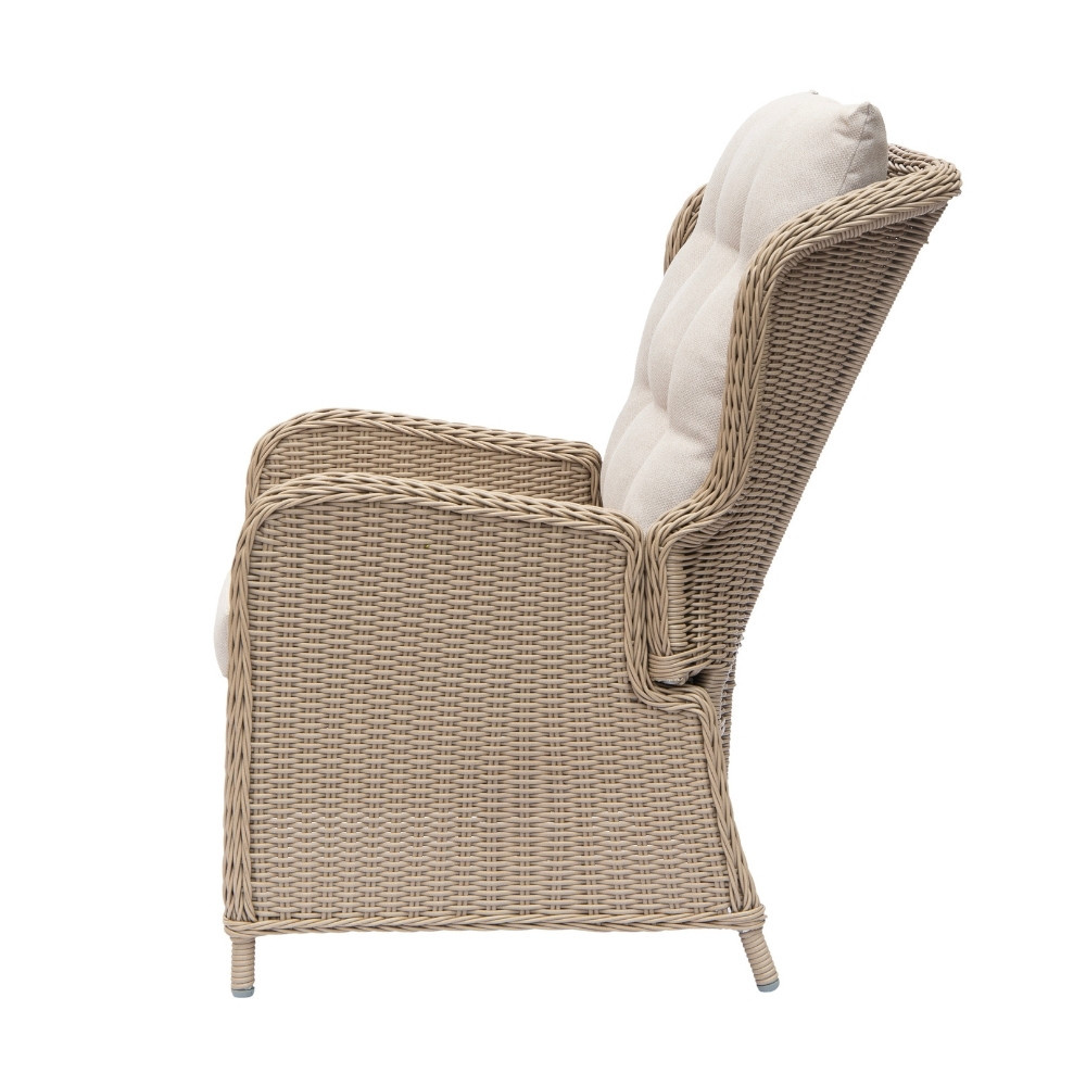 Glasgow loungestoel tuin set van 2 | wicker + aluminium | Royal Sand