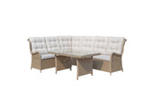 Glasgow dining loungeset 6 personen | wicker | Royal Sand | 5-delig - 258x202cm