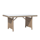 Glasgow dining loungeset 6 personen | wicker | Royal Sand | 3-delig - 258x202cm