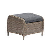 Glasgow lounge balkonset - verstelbaar 2 personen | wicker + aluminium | Ash Grey | 5-delig
