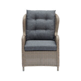 Glasgow loungestoel tuin set van 2 | wicker + aluminium | Ash Grey