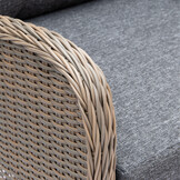 Glasgow loungestoel tuin set van 2 | wicker + aluminium | Ash Grey