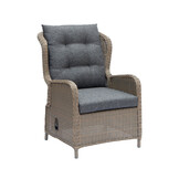 Glasgow lounge balkonset - verstelbaar 2 personen | wicker + aluminium | Ash Grey | 4-delig