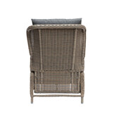 Glasgow lounge balkonset - verstelbaar 2 personen | wicker + aluminium | Ash Grey | 4-delig
