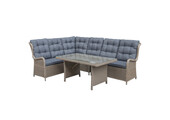 Glasgow dining loungeset 6 personen | wicker | Ash Grey | 3-delig - 258x202cm