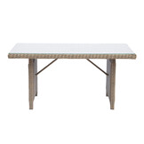 Glasgow dining loungeset 6 personen | wicker | Ash Grey | 3-delig - 258x202cm
