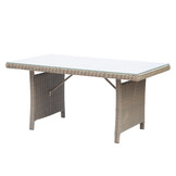 Glasgow dining loungeset 6 personen | wicker | Ash Grey | 3-delig - 258x202cm