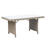 Glasgow dining loungeset 6 personen | wicker | Ash Grey | 3-delig - 258x202cm