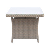 Glasgow dining loungeset 6 personen | wicker | Ash Grey | 3-delig - 258x202cm