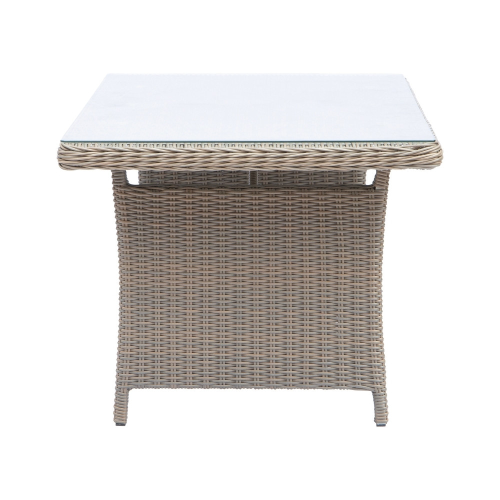 Glasgow dining loungeset 6 personen | wicker | Ash Grey | 3-delig - 258x202cm