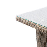 Glasgow dining loungeset 6 personen | wicker | Ash Grey | 3-delig - 258x202cm