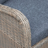 Glasgow dining loungeset 6 personen | wicker | Ash Grey | 3-delig - 258x202cm