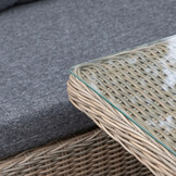 Glasgow dining loungeset 6 personen | wicker | Ash Grey | 3-delig - 258x202cm