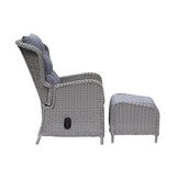 Glasgow lounge balkonset 2 personen | wicker + aluminium | Blended Grey | 5-delig