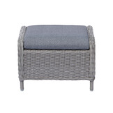 Glasgow lounge balkonset 2 personen | wicker + aluminium | Blended Grey | 5-delig