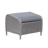 Glasgow lounge balkonset 2 personen | wicker + aluminium | Blended Grey | 5-delig