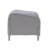 Glasgow lounge balkonset 2 personen | wicker + aluminium | Blended Grey | 5-delig