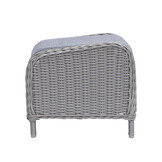 Glasgow lounge balkonset 2 personen | wicker + aluminium | Blended Grey | 5-delig