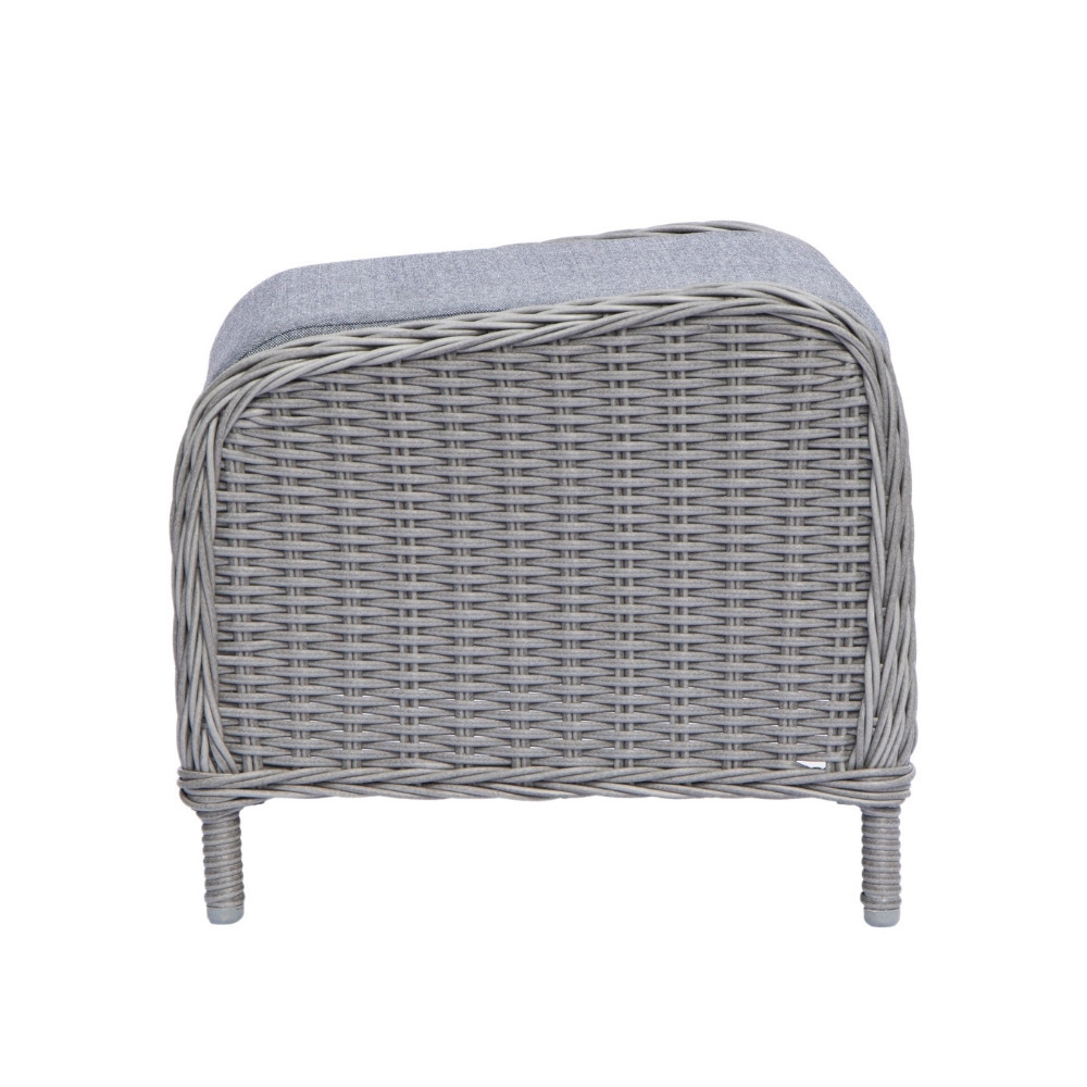 Denza Furniture Glasgow lounge balkonset 2 personen - wicker + aluminium - Blended Grey - 5-delig