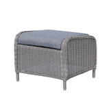 Glasgow lounge balkonset 2 personen | wicker + aluminium | Blended Grey | 5-delig