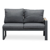 Lola dining loungeset 6 personen | aluminium + polywood | antraciet | 3-delig - 288x220cm