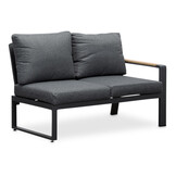 Lola dining loungeset 6 personen | aluminium + polywood | antraciet | 3-delig - 288x220cm