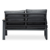 Lola dining loungeset 6 personen | aluminium + polywood | antraciet | 3-delig - 288x220cm