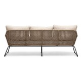 Valencia stoel-bank loungeset 5 personen | touw + aluminium | Sahara Dust | 3-delig