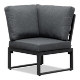 Lola dining loungeset 6 personen | aluminium + polywood | antraciet | 3-delig - 288x220cm