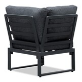 Lola dining loungeset 6 personen | aluminium + polywood | antraciet | 3-delig - 288x220cm