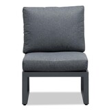 Lola dining loungeset 6 personen | aluminium + polywood | antraciet | 3-delig - 288x220cm