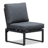 Lola dining loungeset 6 personen | aluminium + polywood | antraciet | 3-delig - 288x220cm