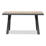 Lola dining loungeset 6 personen | aluminium + polywood | antraciet | 3-delig - 288x220cm