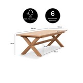Riga dining tuintafel 6 personen | teakhout | Natural Teak | 250cm