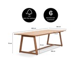 Gotenburg dining tuintafel 6 personen | teakhout | Natural Teak | 250cm